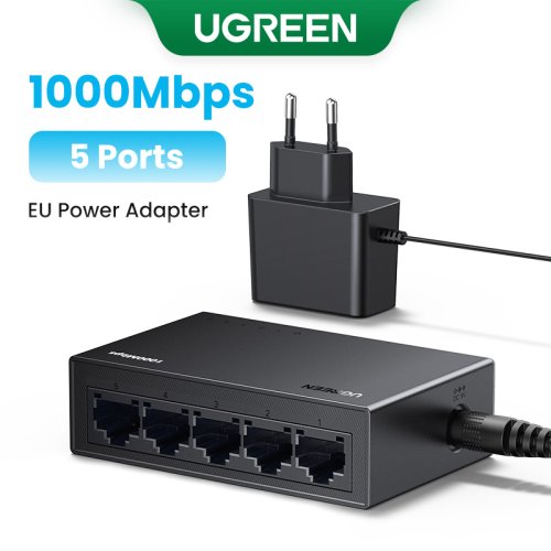 Image de Commutateur Ethernet 5 Ports Gigabit Ugreen - Mini Hub Réseau Plug & Play