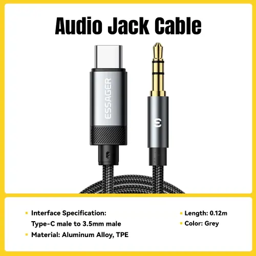 Image de Adaptateur USB-C vers Jack 3.5mm - Audio & Casque