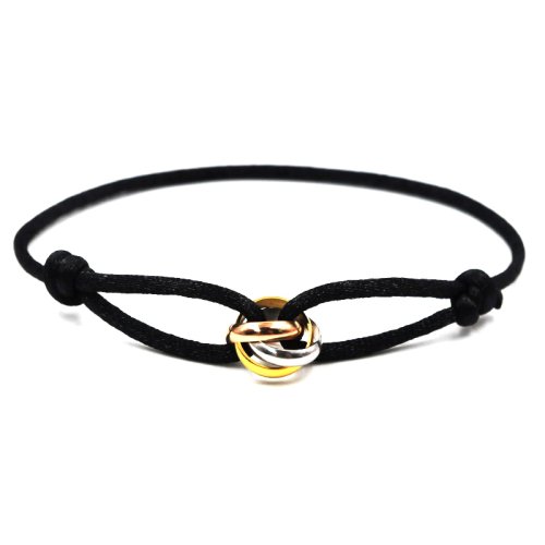 Bild von Zalman Großhandel GDS888 Luxus Unisex Armband mit 3-Metallschnalle – Verstellbare Handkette im Seil-Design für Herren und Damen, Eleganter Schmuck als Geschenk