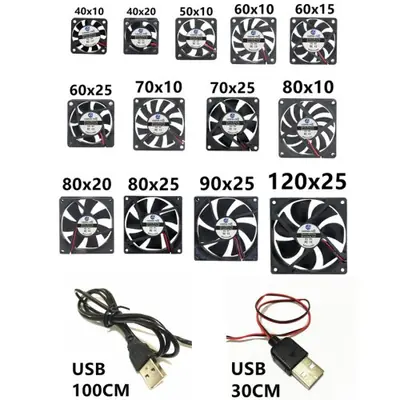 Ventilateur USB Silencieux 40-120mm - Refroidissement Efficace