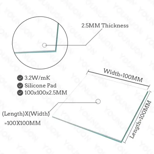 2 pièces 100x2.5mm blanc