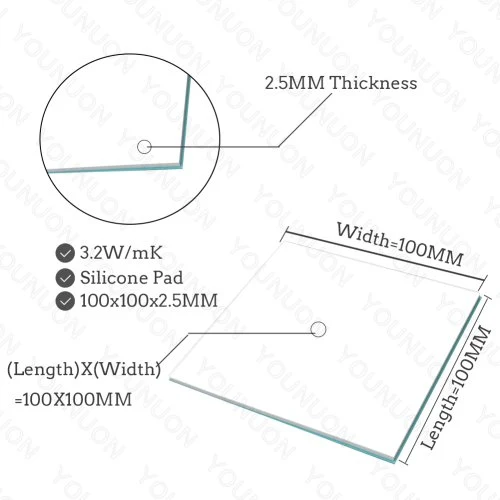 2PCS 100X2.5MM bianco