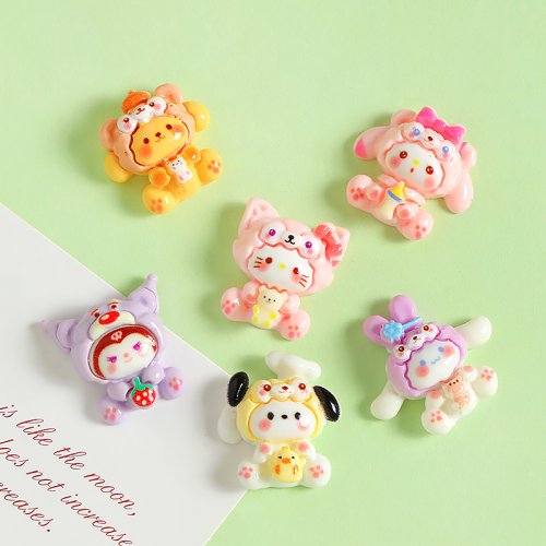 Image of Adorable Cartoon Animal Resin Charms Kit – Cream Gel DIY Accessories for Phone Cases, Hair Clips, Shoes & Keychains