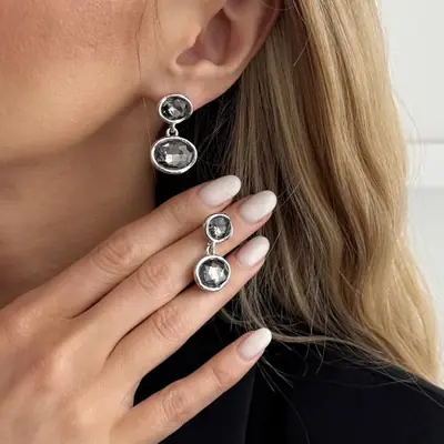 Bague Minimaliste Strass Acrylique - Style Coréen
