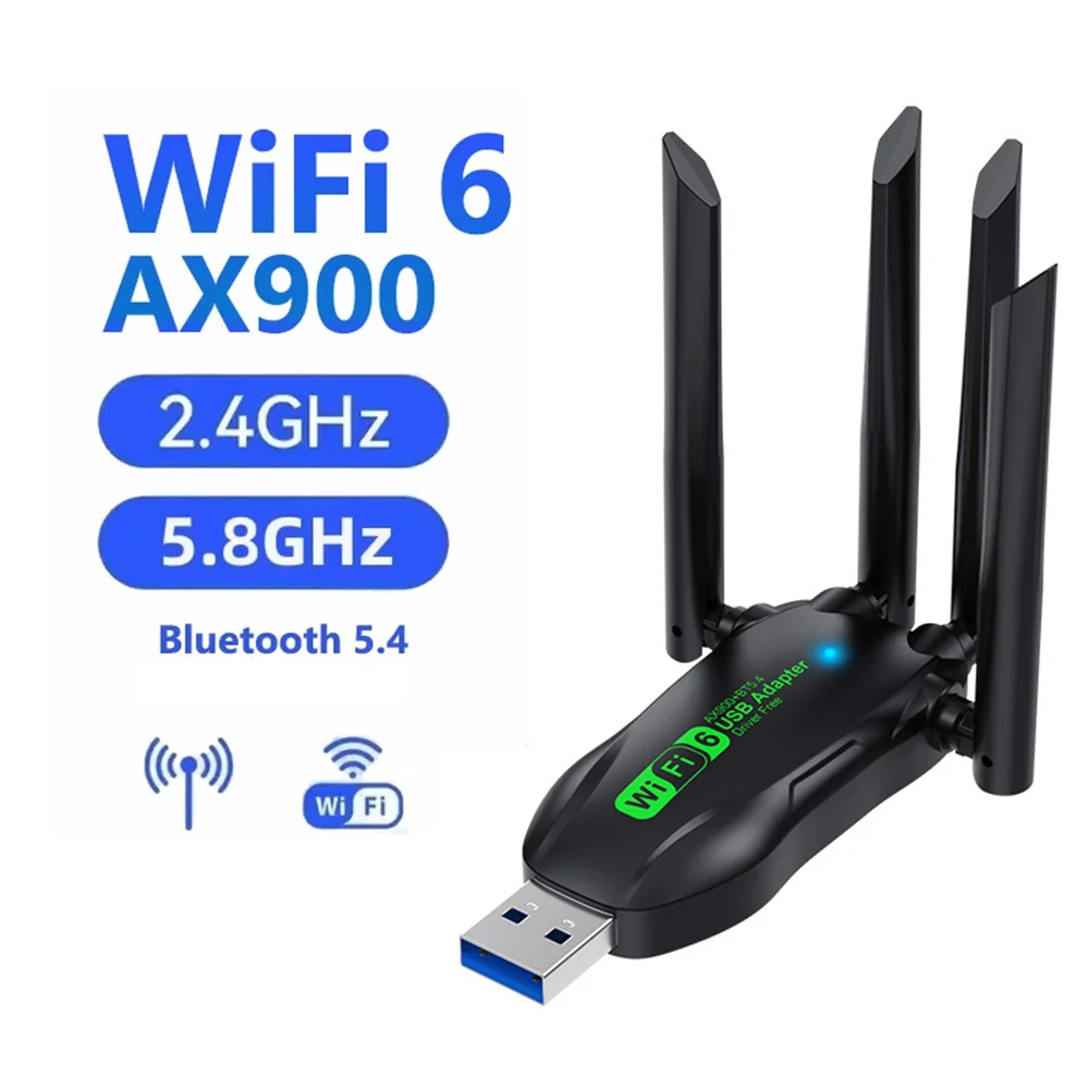 Afbeelding van WiFi 6 USB-adapter met Bluetooth 5.4 – Snelle draadloze verbinding voor Windows 10/11