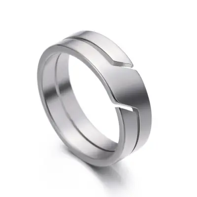 Image de Bague Skyrim Noir - Bijou Minimaliste pour Couple