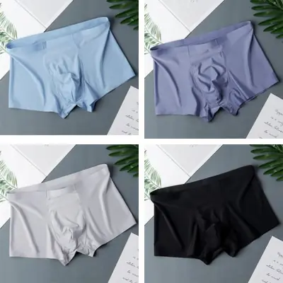 Image de Boxers Homme Soie Ultra Minces - Lot de 4