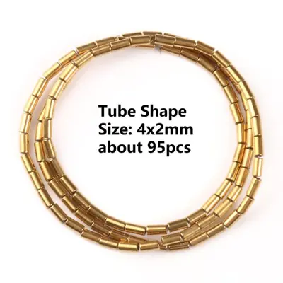 Image de Perles d'Hématite Dorées - Création de Bracelets DIY