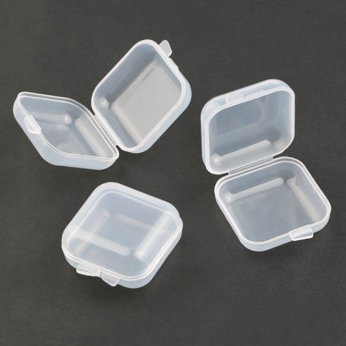Afbeelding van 2019 NIEUWE 3.5*3.5*2 cm Kleine Plastic Opbergdoos voor Sieraden Kralen Oorbel Sieraden Container Transparante Vierkante doos Case Container