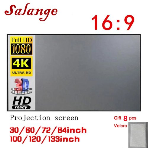 Afbeelding van Salange Draagbaar Projectiescherm van Stof - 100-120 Inch Reflecterende Doek voor XGIMI H3, H2, YG400 en Xiaomi Beamer