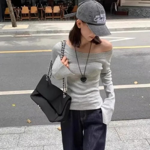 Bild von Verführerischer Off-Shoulder-Pullover für Frauen