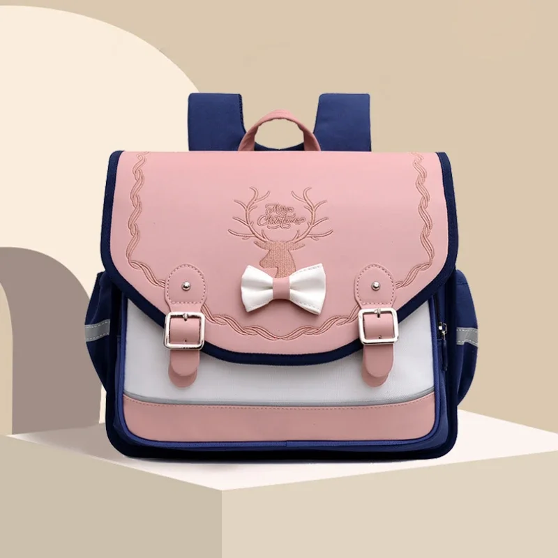 Afbeelding van Orthopedische Schooltas voor Meisjes - Schattige Waterdichte Rugzak met Flip Book Design, Ideaal voor Kinderen van Groep 1 tot 3