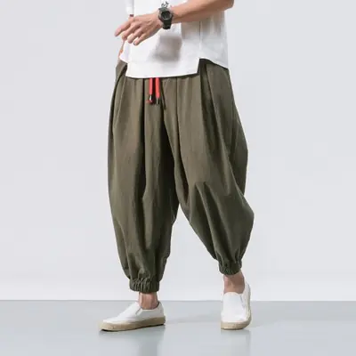 Pantalon Sarouel Homme en Lin - Large & Confortable