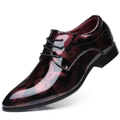 Image de Oxfords Hommes Motif Floral - Élégance Rétro & Luxe