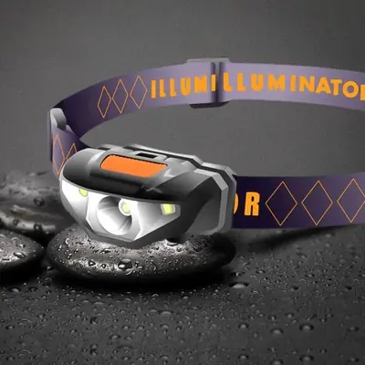 Image de Mini Lampe Frontale LED 3 Modes - Étanche & Pratique