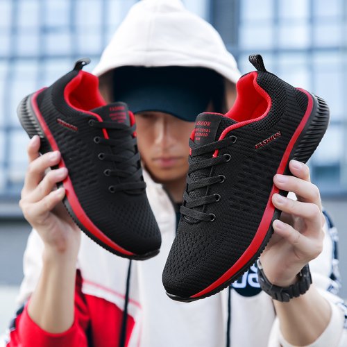 Immagine di Scarpe da Uomo Sportive Leggere in Mesh Traspirante – Sneaker Casual da Corsa e Passeggio con Design Moderno e Comfort Elevato