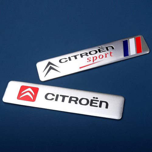 Imagen de Calcomanía Decorativa de Aluminio para Citroën C1, C2, C3, C4 Picasso, C4L, C5, C-Elysée, C6, C8 - Adhesivo para Lateral, Guardabarros o Maletero