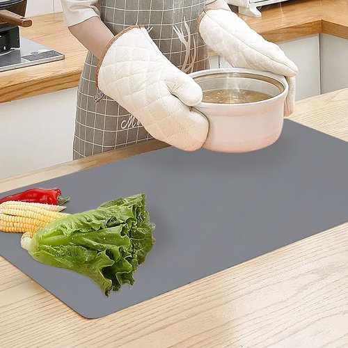 Image of Natural Silicone Table Protector Mat – 40x60cm Heat-Resistant, Waterproof & Non-Slip Surface Guard for Kids' DIY Crafts, Kitchen Counters & Creative Workspaces