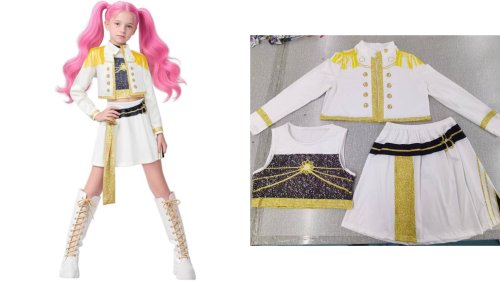Zdjęcie Kostium Zoey – Oficjalny Strój Cosplay Zespołu Dziewczęcego Rumi, Idealny Przebranie na Halloween i Imprezy Tematyczne dla Dzieci