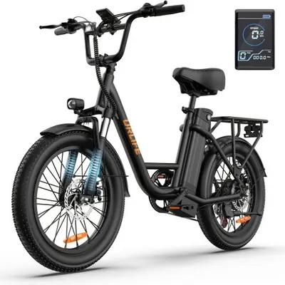 Image de Vélo Électrique 1000W - 20 Pouces, Pneus Gros, Batterie Amovible
