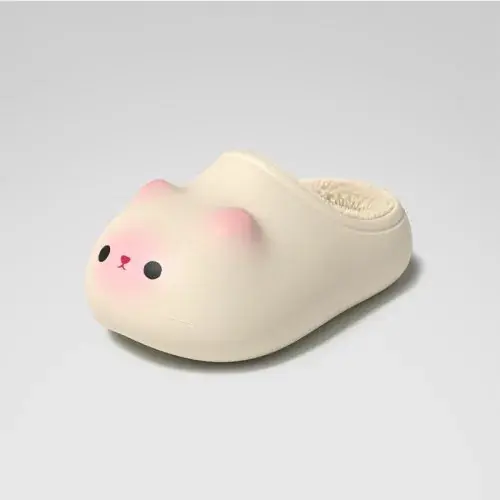 Beige lapin-claquettes