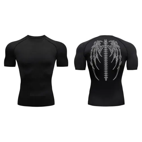 Image de T-Shirt de Compression Homme - Séchage Rapide & Protection Cutanée