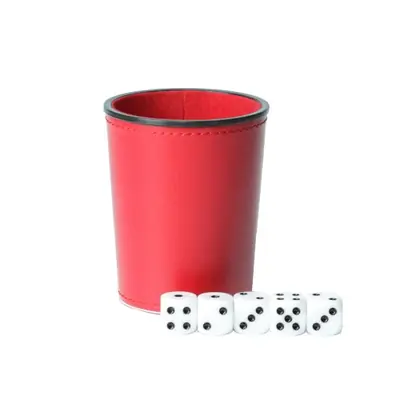 Image de Tasse à Dés en Faux Cuir - Jeu de Bar et KTV