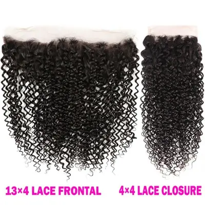 Image de Perruque Brésilienne Crépus Bouclés avec Fermeture Transparente