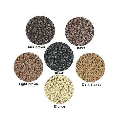 Image de Anneaux Micro Maillons Silicone pour Extensions de Cheveux