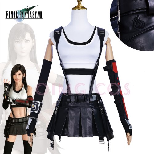 Image de Costume Tifa Lockhart Cosplay - Tenue Officielle pour Femmes