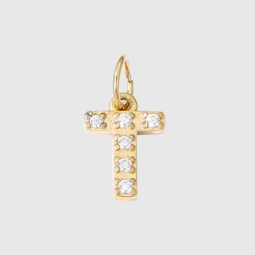 Image de Pendentif Lettre Or 18K - Collier & Bracelet Personnalisé