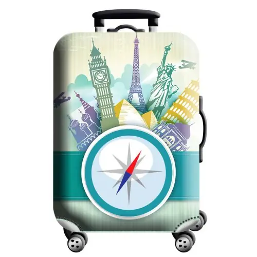 Image de Housse de Valise Élastique Carte du Monde - Protection Anti-Poussière & Antichoc