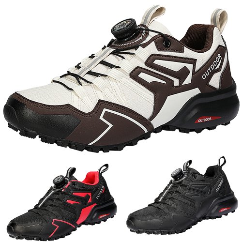 Immagine di Scarpe da Trekking Uomo con Cinghie Regolabili, Scarpe da Mountain Bike All'Aperto, Sneakers Sportive Basse Traspiranti per Attività Outdoor