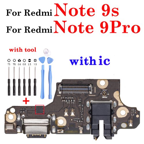 Afbeelding van 1 Stuks Goede Kwaliteit Nieuwe Usb-poort Opladen Voor Xiaomi Redmi Note 9s 9Pro Dock Connector Charger Board Flex kabel Vervangende Onderdelen