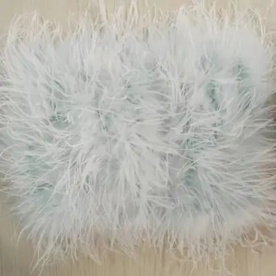 Image de Manteau en Plumes d'Autruche - Élégance & Chaleur