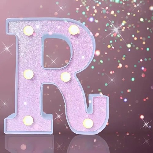 Image of 16cm Pink Glitter LED Letter Number Light – Battery-Powered Decorative Illumination for Weddings, Proposals, Birthdays, and Photo Booths