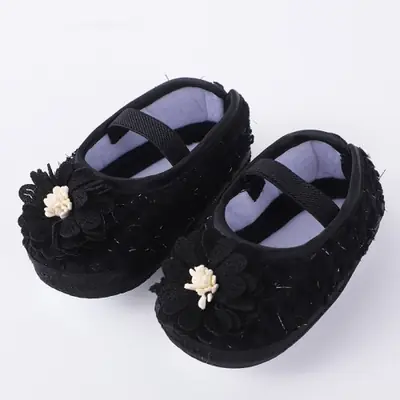Image de Chaussures de Premiers Pas Princesse - Dentelle & Perles