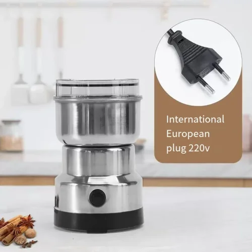 Immagine di Macinacaffè elettrico multiuso, fresatrice in acciaio inossidabile per semi, spezie, noci, smerigliatrice ultrafine portatile