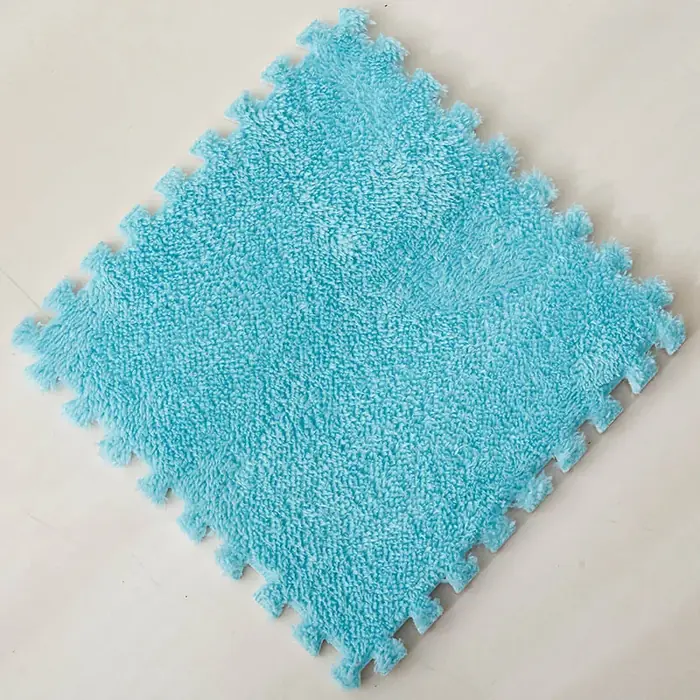 Image de Tapis de Jeu Peluche Douce 30x30cm - Puzzle pour Enfants