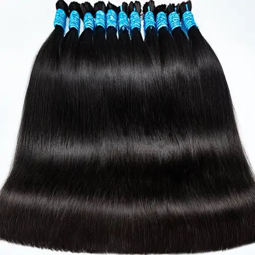 Image de Cheveux Indiens Ondulés Naturels - Extensions Vierges en Gros