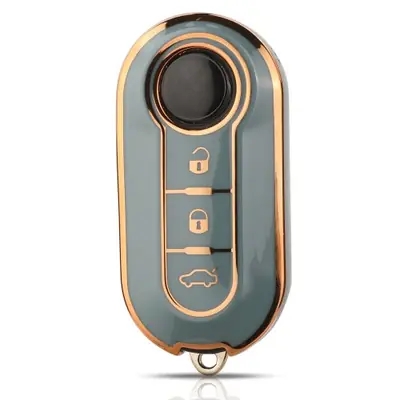 Image de Coque de Clé Voiture TPU - Protection Élégante pour Fiat & Lancia
