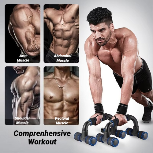 Bild von Rutschfeste Push-Up H-förmige Stützstange für Zuhause, Fitness, Power Rack, Fitnessstudio, Griffe, Push-up-Stangen, Übung, Arm, Brust, Muskeltraining