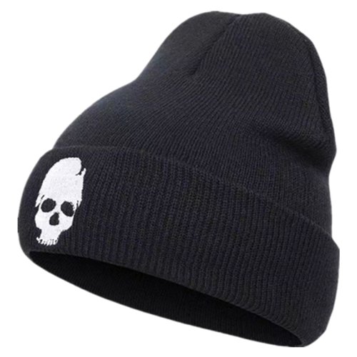Imagen de Gorro de Punto Unisex Estilo Calavera, Moda Otoño e Invierno, Gorro Cálido y Cómodo para Mujer y Hombre