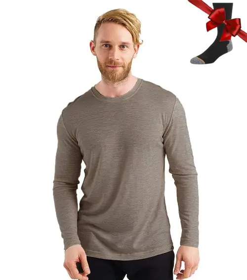 Image de Couche de Base Homme Laine Mérinos 240g - Thermique & Respirante