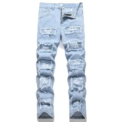Image de Jeans Homme Déchirés Cheville - Style Vintage & Ajusté