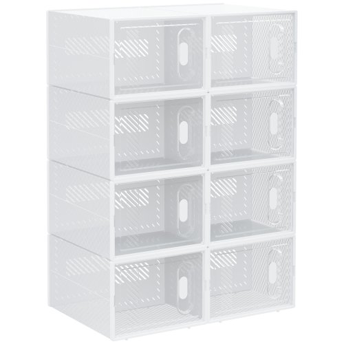 Afbeelding van Homcom Kunststof Modulaire Kast Met 8 Hubs Magnetische Deuren 25X35X19Cm
