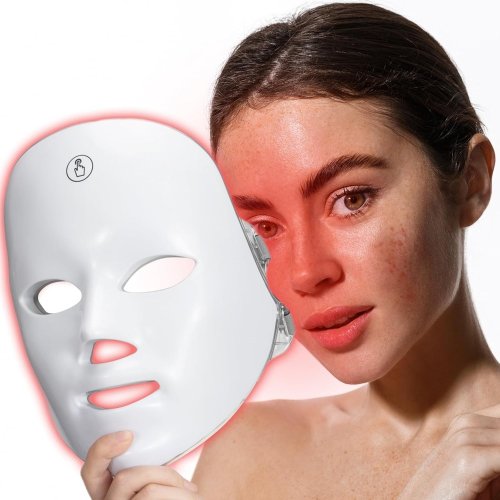 Afbeelding van Natuurlijk LED-gezichtsmasker met 7 kleuren lichttherapie voor huidverjonging, anti-acne en rimpelvermindering