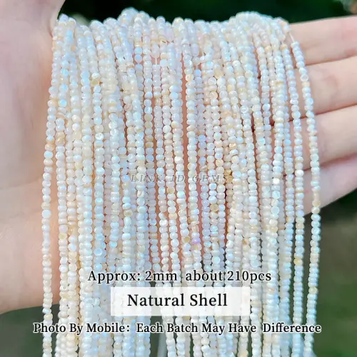 Image de Perles Naturelles en Coquillage - DIY Bijoux Élégants