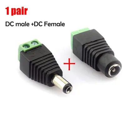 Image de Connecteur DC Mâle/Femelle 5mm - Adaptateur Alimentation pour Caméra & LED