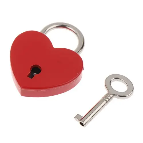 Image de Cadenas Coeur - Serrure à Clé pour Bagages & Cadeaux Romantiques